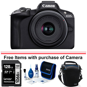 EOS R50 Mirrorless Digital Camera with 18-45mm Lens (Black)